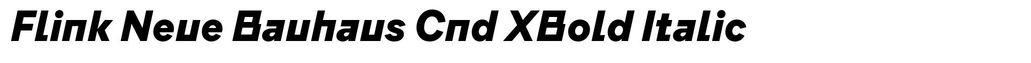 Flink Neue Bauhaus Cnd XBold Italic image
